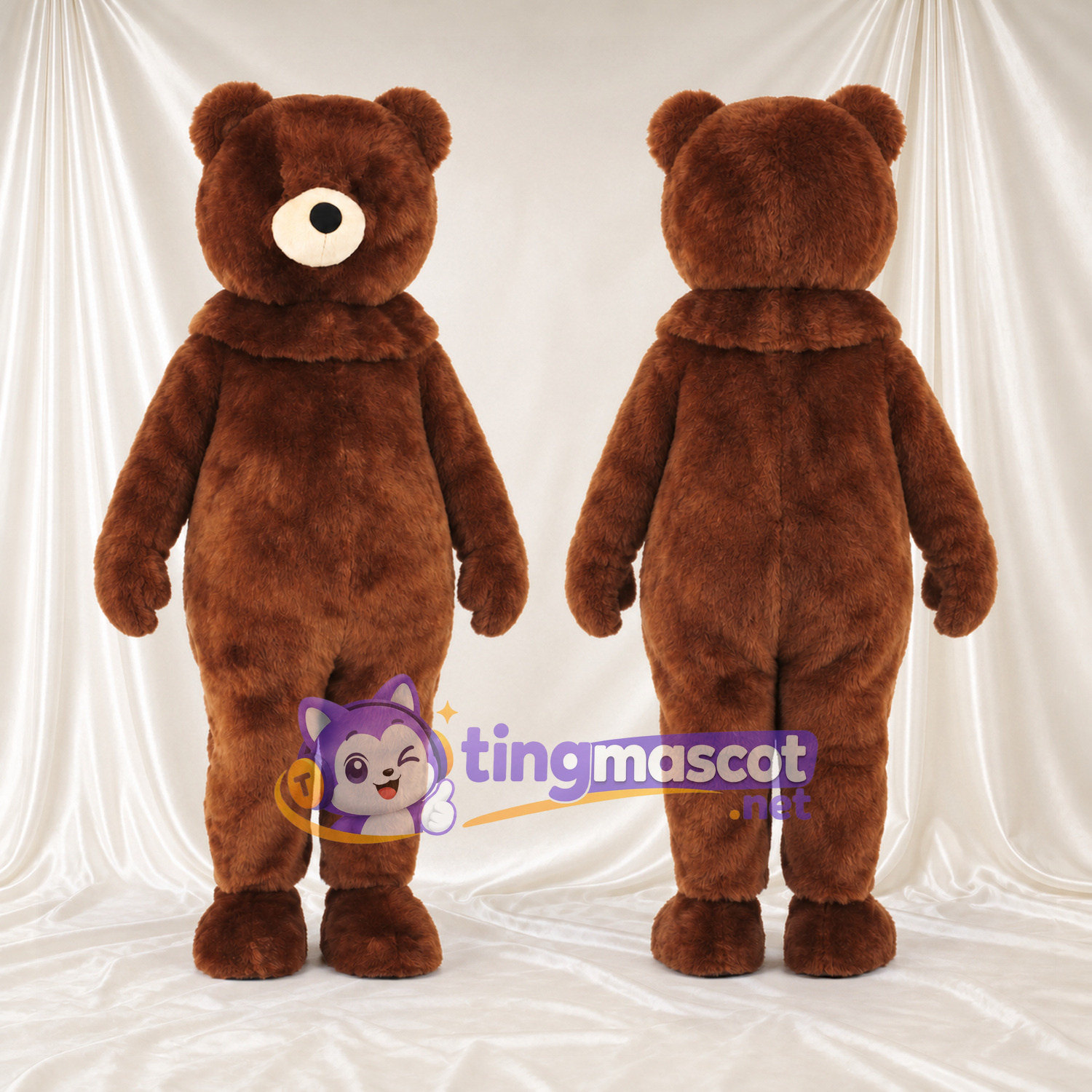 Maskottchenkostüm Bär – braun – Ohren; Schnauze (creme) Maskottchenkostüm Bär – braun – Ohren; Schnauze (creme)