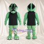 Costume de mascotte Crocodile – vert – Casque; Chemise (noir)