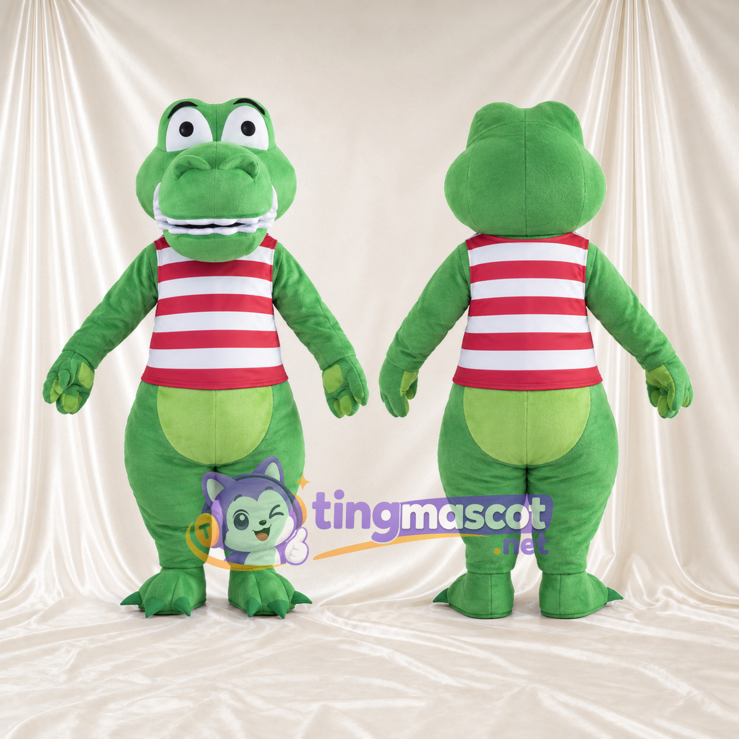 Costume de mascotte Crocodile – vert – Chemise Costume de mascotte Crocodile – vert – Chemise