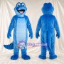 Blue Crocodile Mascot Costume - Light Blue Belly
