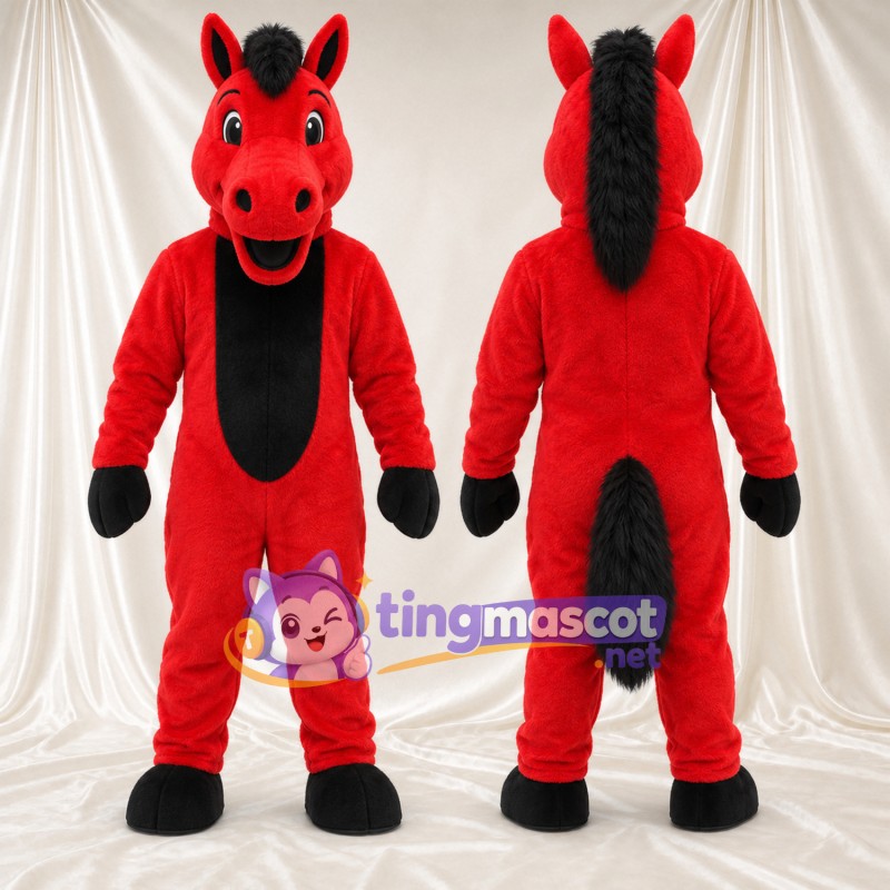 Costume de mascotte Cheval – rouge