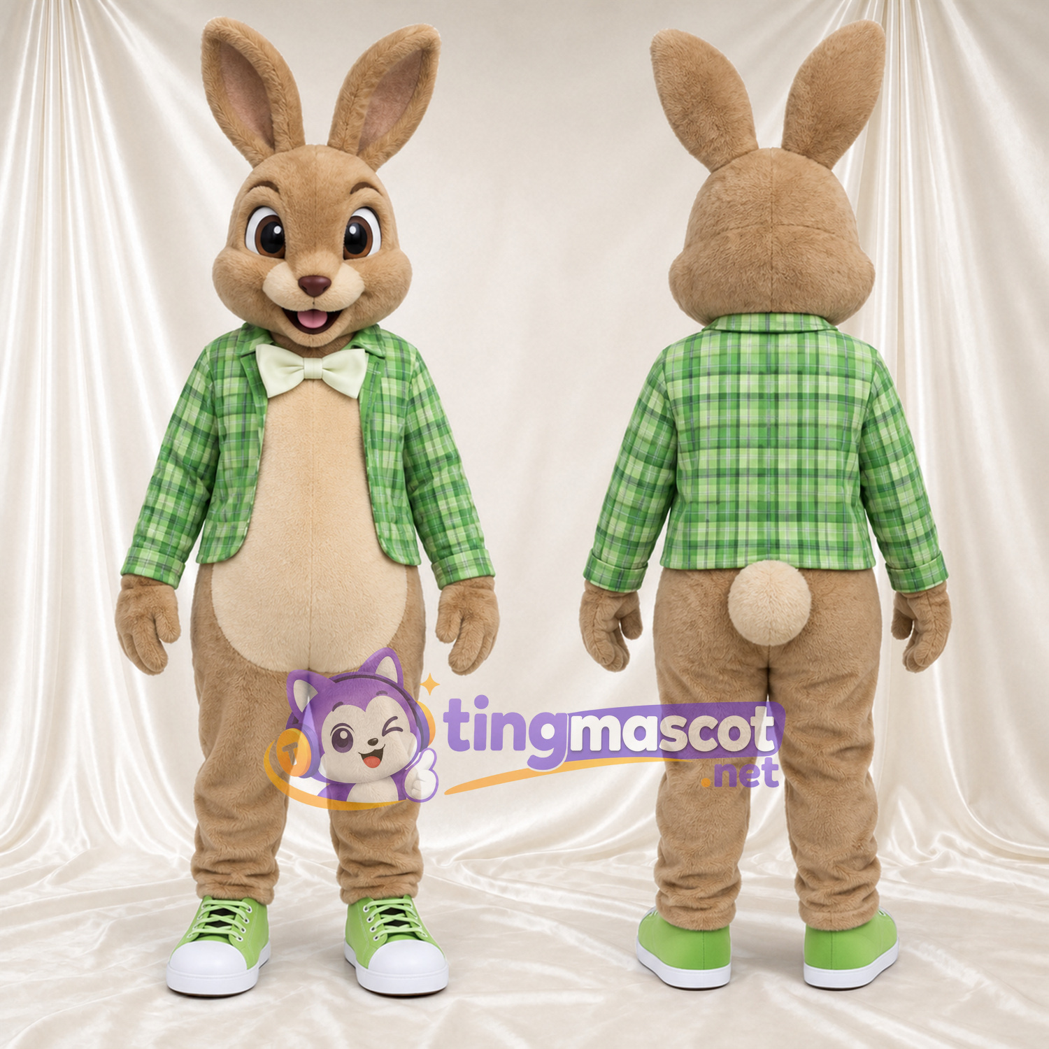 Costume de mascotte Lapin – brun clair – Veste Costume de mascotte Lapin – brun clair – Veste