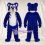 Blue Tiger Mascot Costume - White Belly