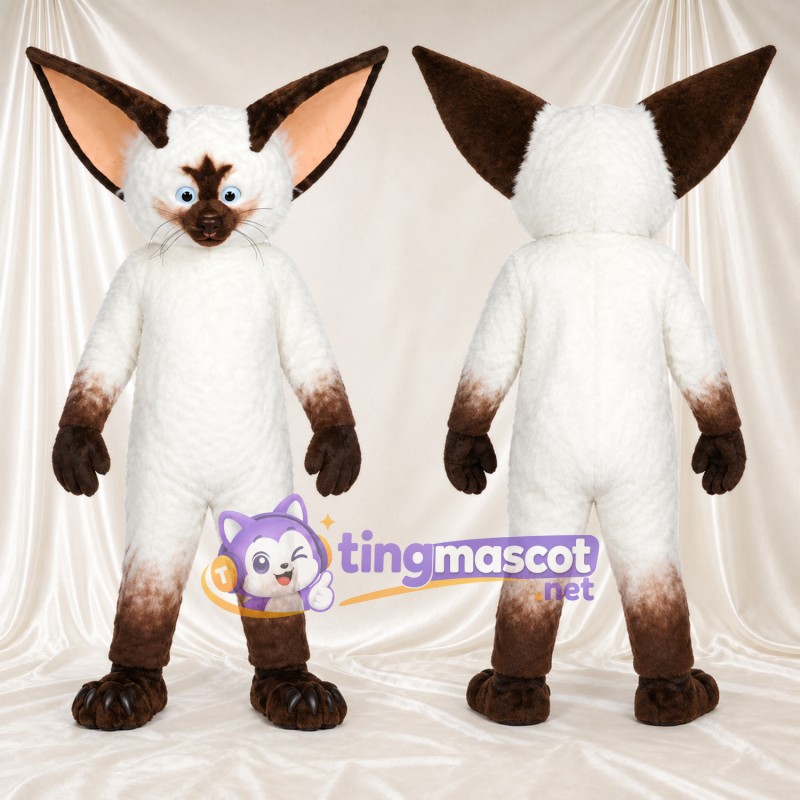 Costume de mascotte Fennec – blanc / marron