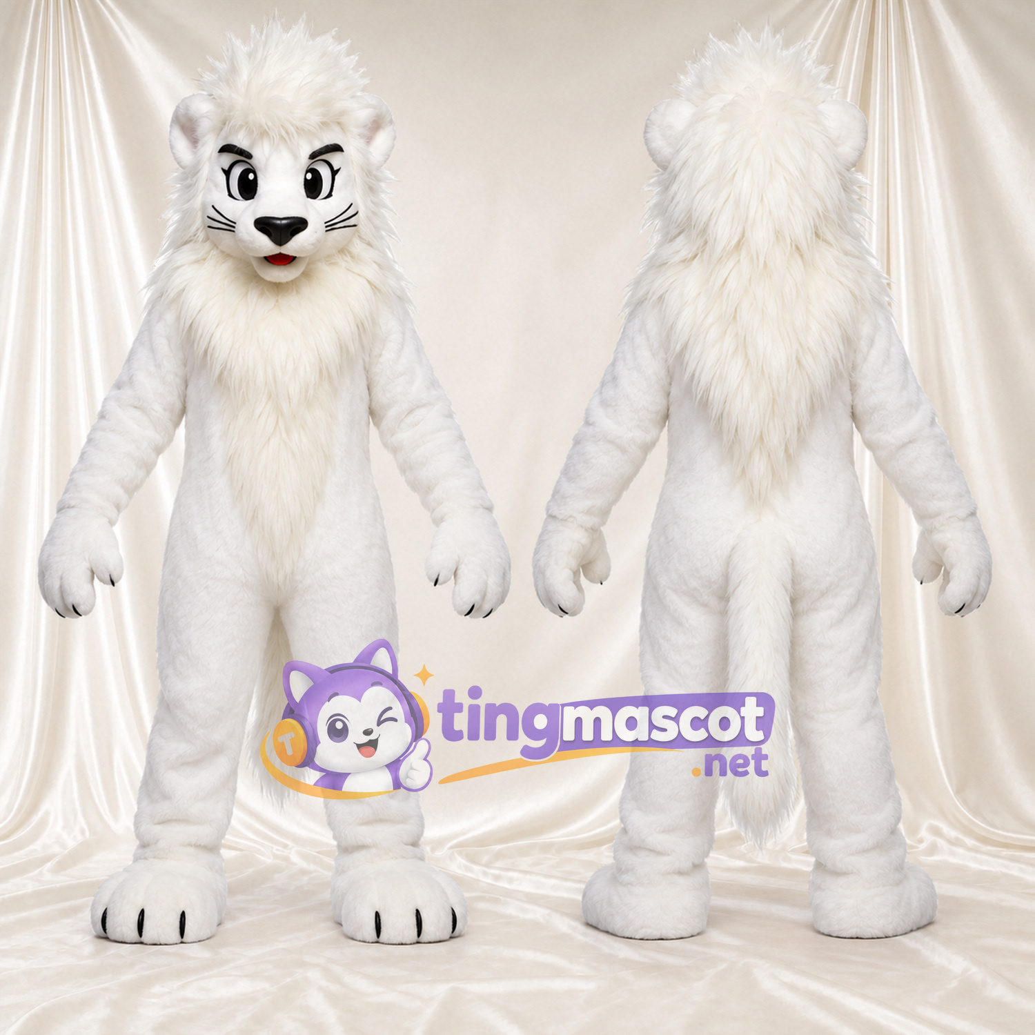 Costume de mascotte Lion – blanc Costume de mascotte Lion – blanc