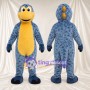 Costume de mascotte Dinosaure – bleu – Ventre (jaune); Pointes