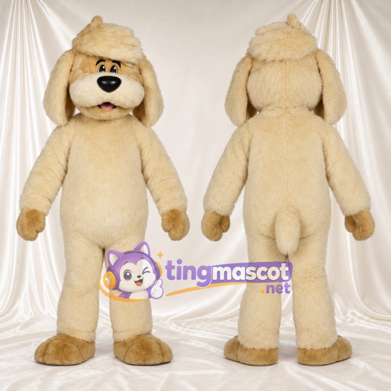 Beige Dog Mascot Costume - Hat and Floppy Ears