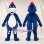 Blue Dinosaur Mascot Costume - White Belly