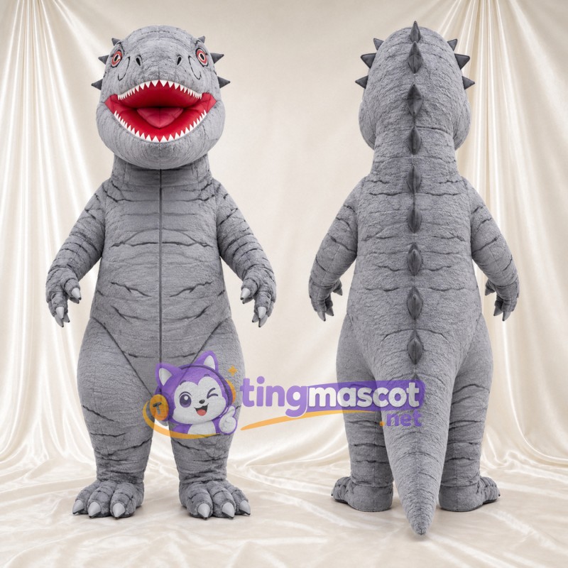 Costume de mascotte Dinosaure – gris