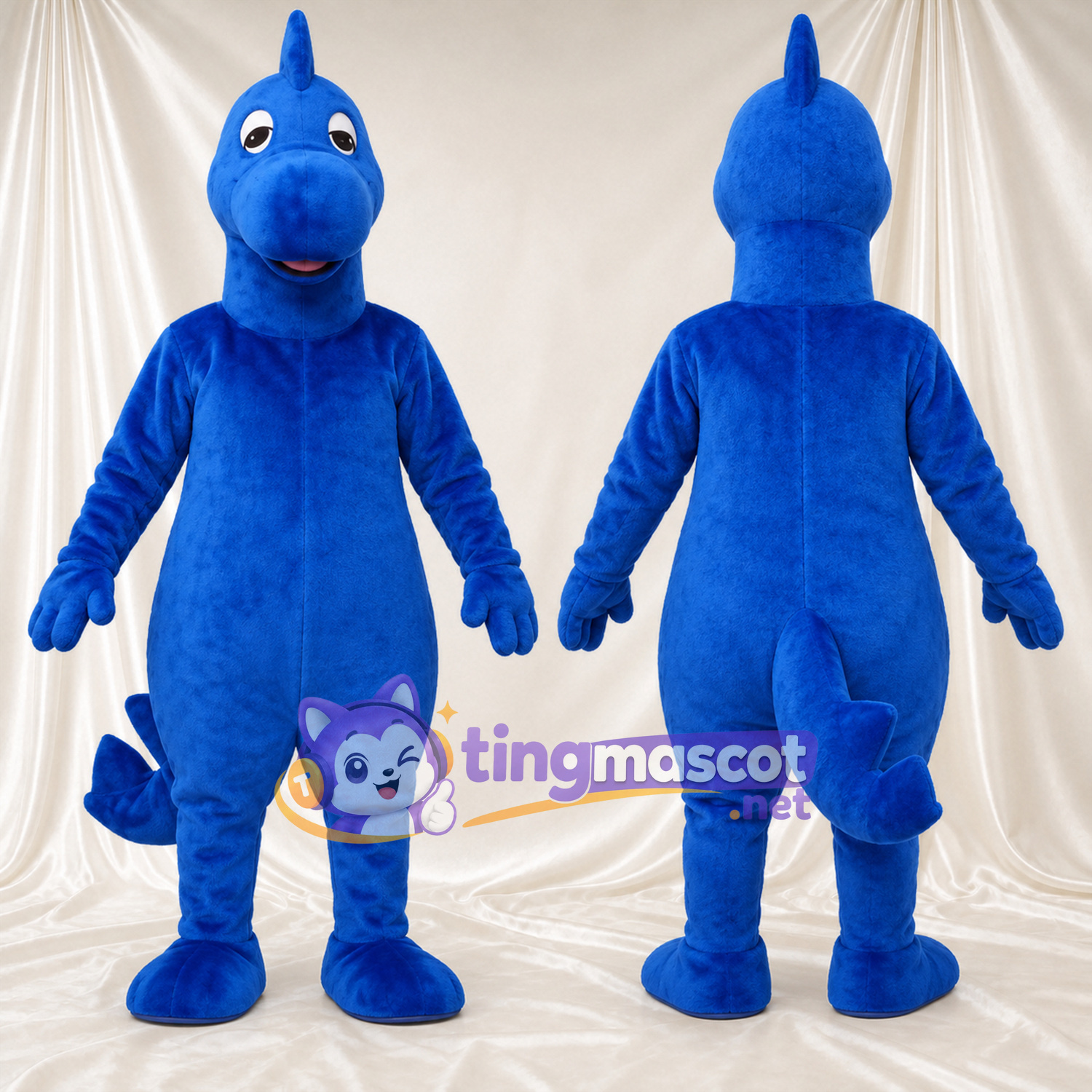 Blue Dinosaur Mascot Costume Blue Dinosaur Mascot Costume