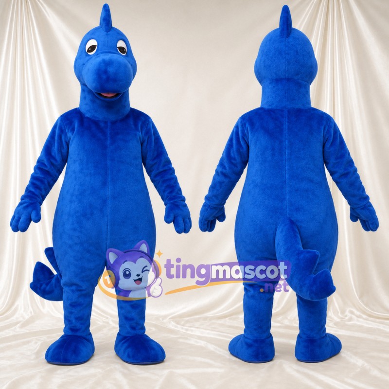 Blue Dinosaur Mascot Costume