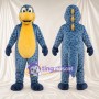Costume de mascotte Dinosaure – bleu – Ventre (jaune); Pointes