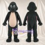 Black Dinosaur Mascot Costume - Cream Belly