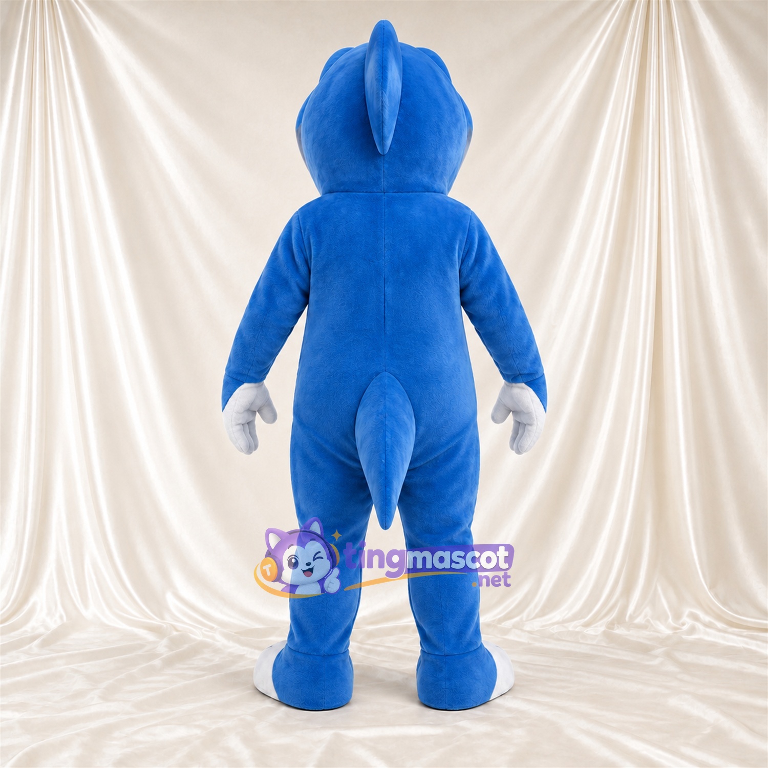 Costume de mascotte Requin – bleu – Gants (blanc); Pieds (blanc) Costume de mascotte Requin – bleu – Gants (blanc); Pieds (blanc)