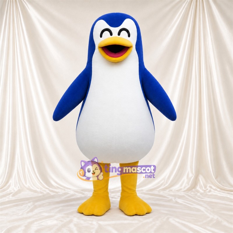 Costume de mascotte Pingouin – bleu / blanc Costume de mascotte Pingouin – bleu / blanc
