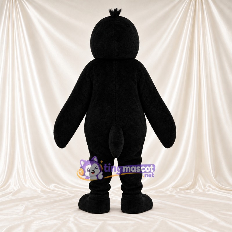Black and White Penguin Mascot Costume - Black Feet and Head Tuft