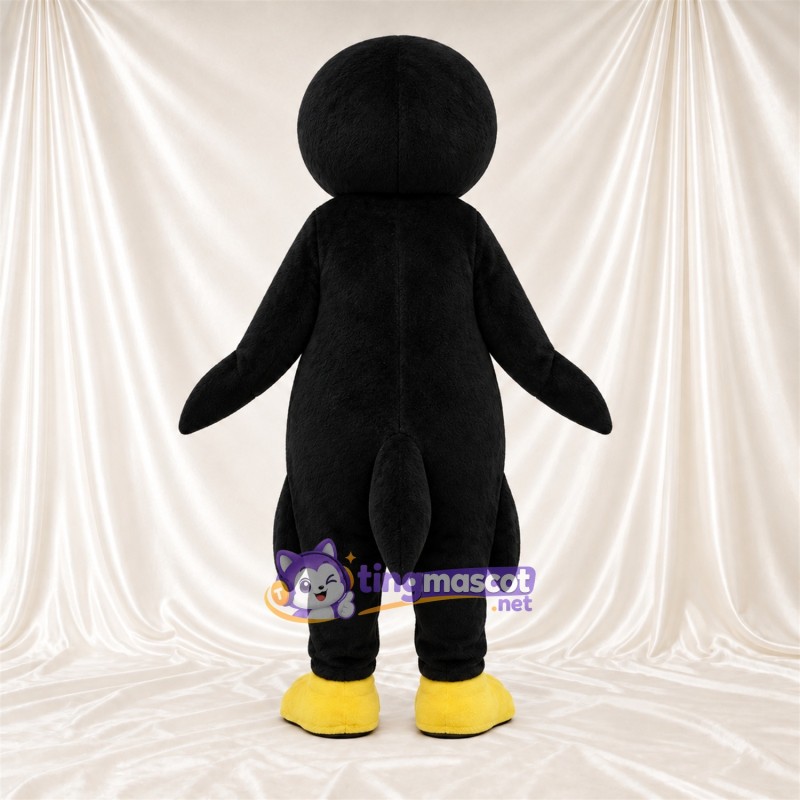 Costume de mascotte Pingouin – noir / blanc – Bas des jambes (blanc); Bec (jaune) Costume de mascotte Pingouin – noir / blanc – Bas des jambes (blanc); Bec (jaune)