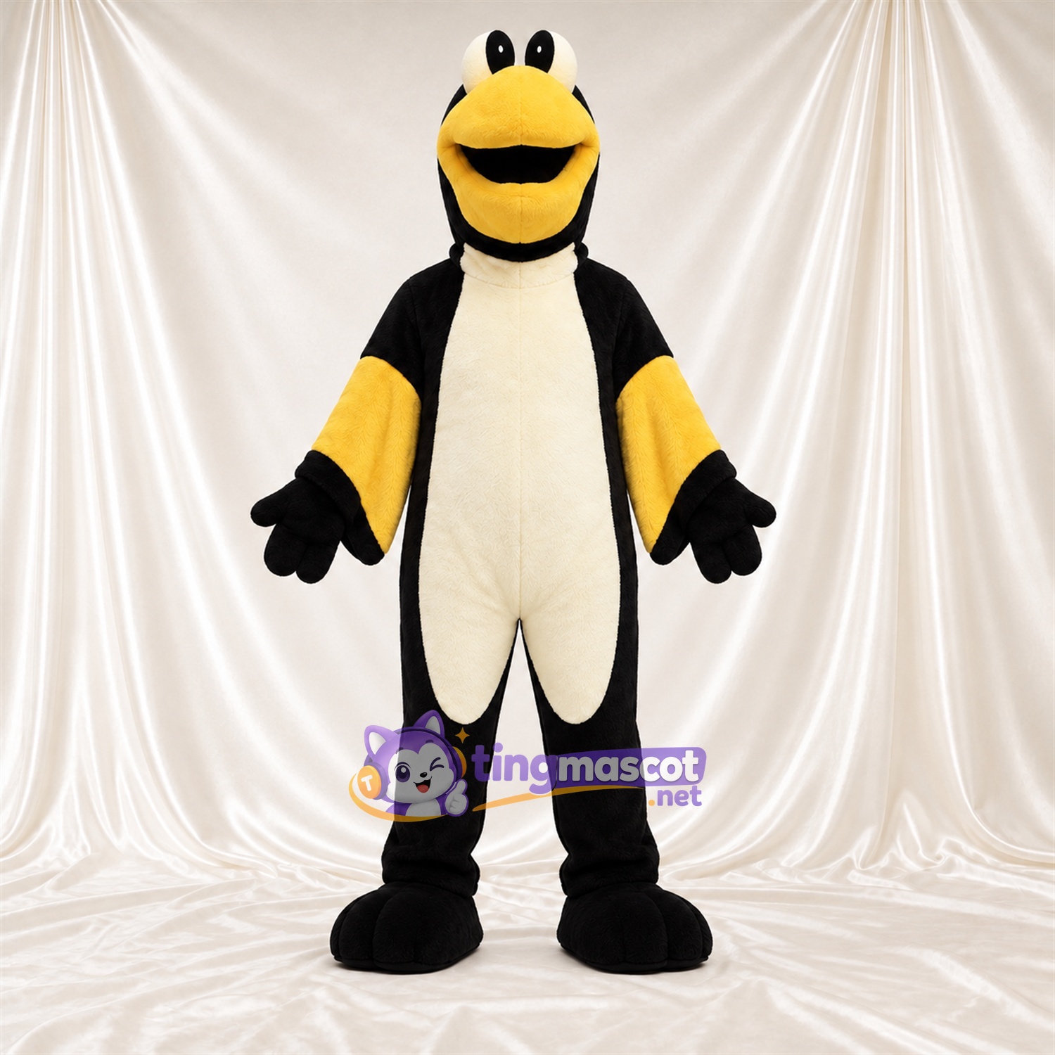 Black and Yellow Penguin Mascot Costume Black and Yellow Penguin Mascot Costume