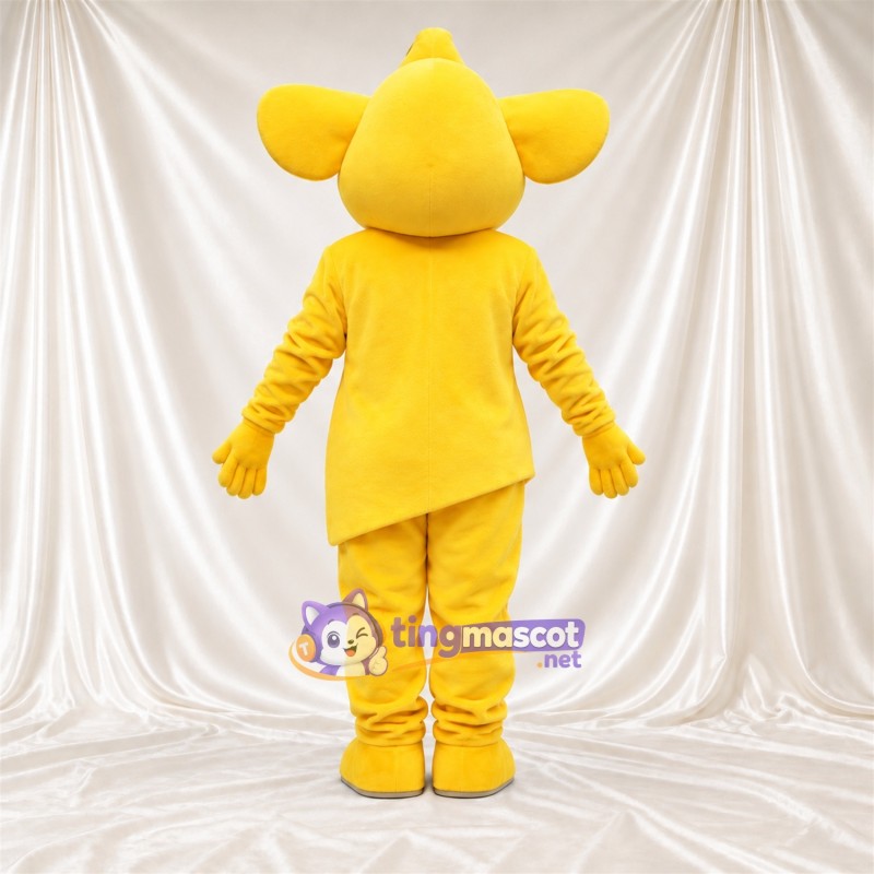Yellow Elephant Mascot Costume - Pointed Body and Short Trunk Yellow Elephant Mascot Costume - Pointed Body and Short Trunk