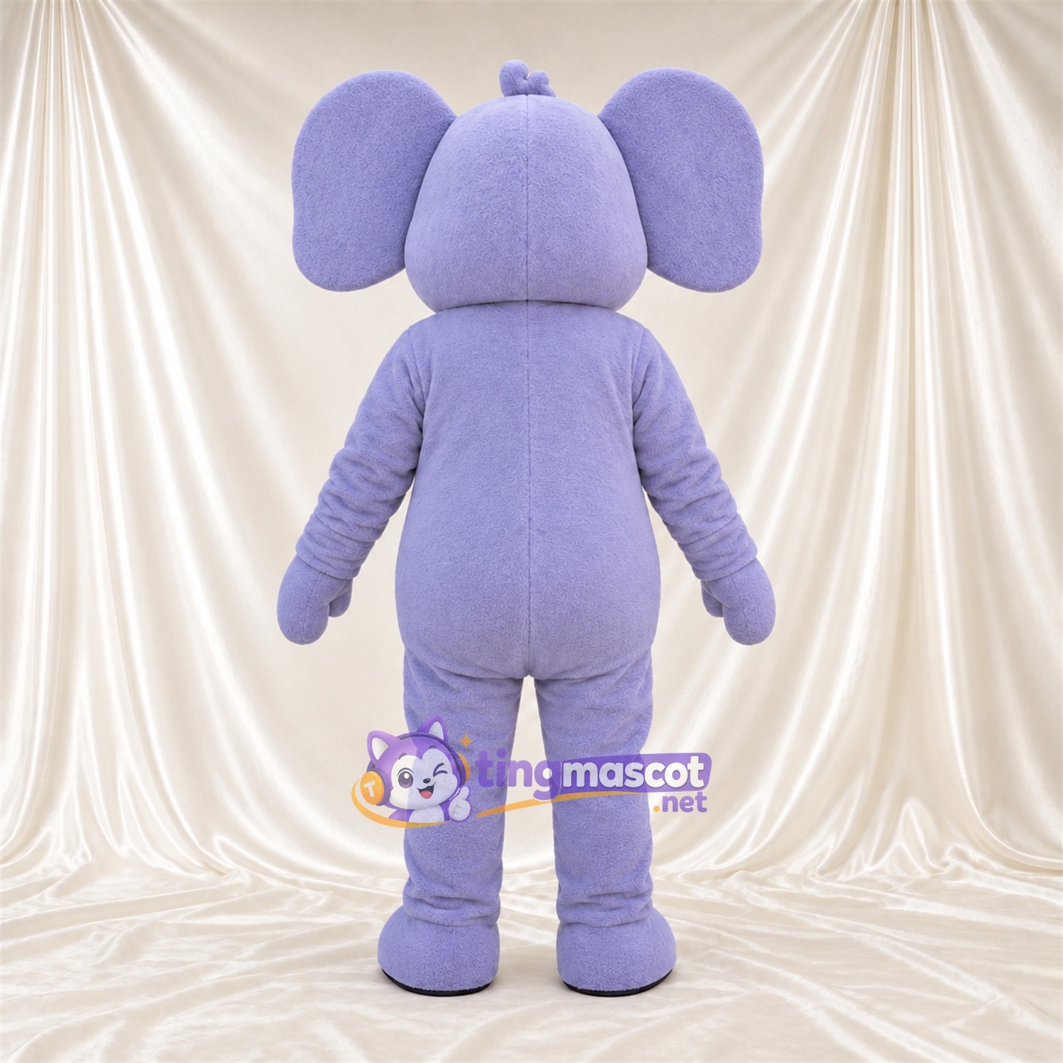 Costume de mascotte Éléphant – violet – Lunettes Costume de mascotte Éléphant – violet – Lunettes