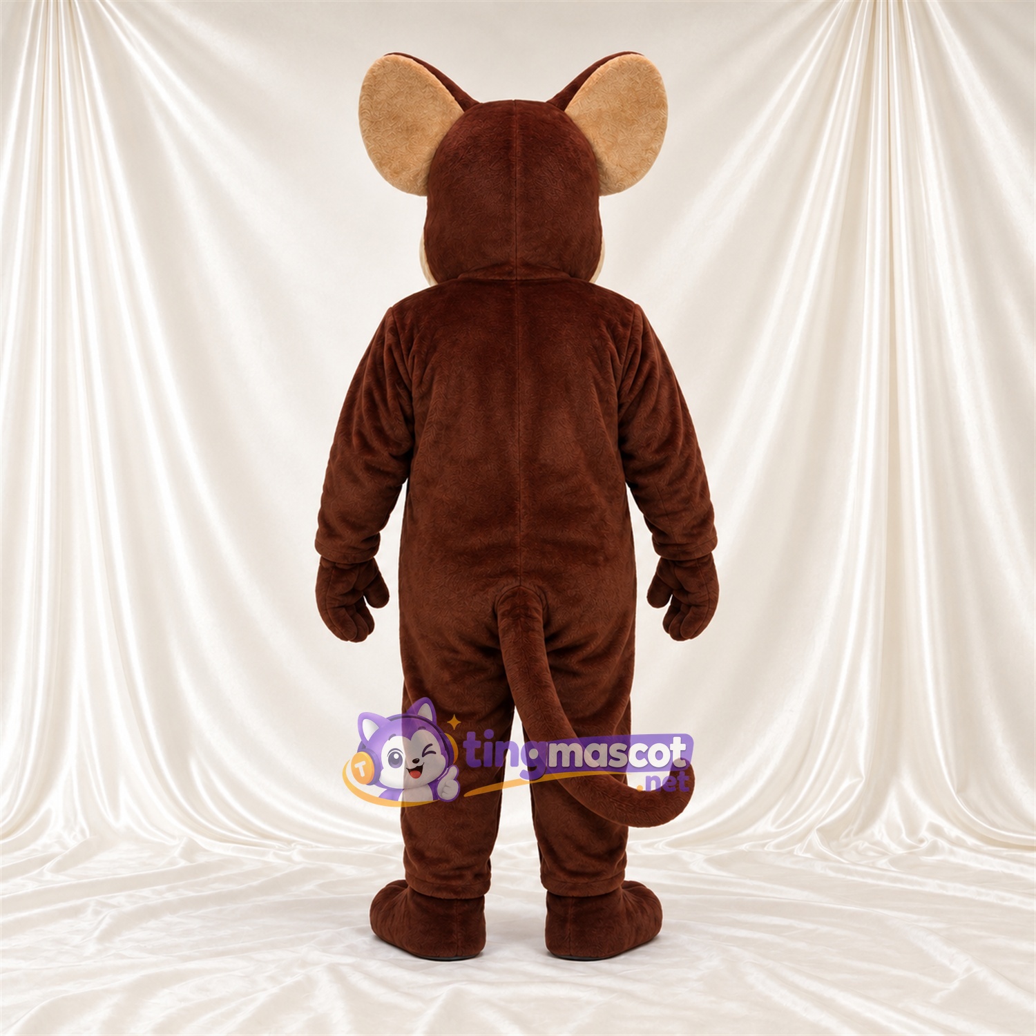 Maskottchenkostüm Ratte – braun – Bauch (hellbraun) Maskottchenkostüm Ratte – braun – Bauch (hellbraun)