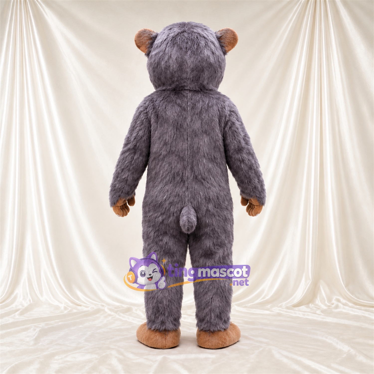Costume de mascotte Marmotte – gris – Grandes incisives; Queue Costume de mascotte Marmotte – gris – Grandes incisives; Queue