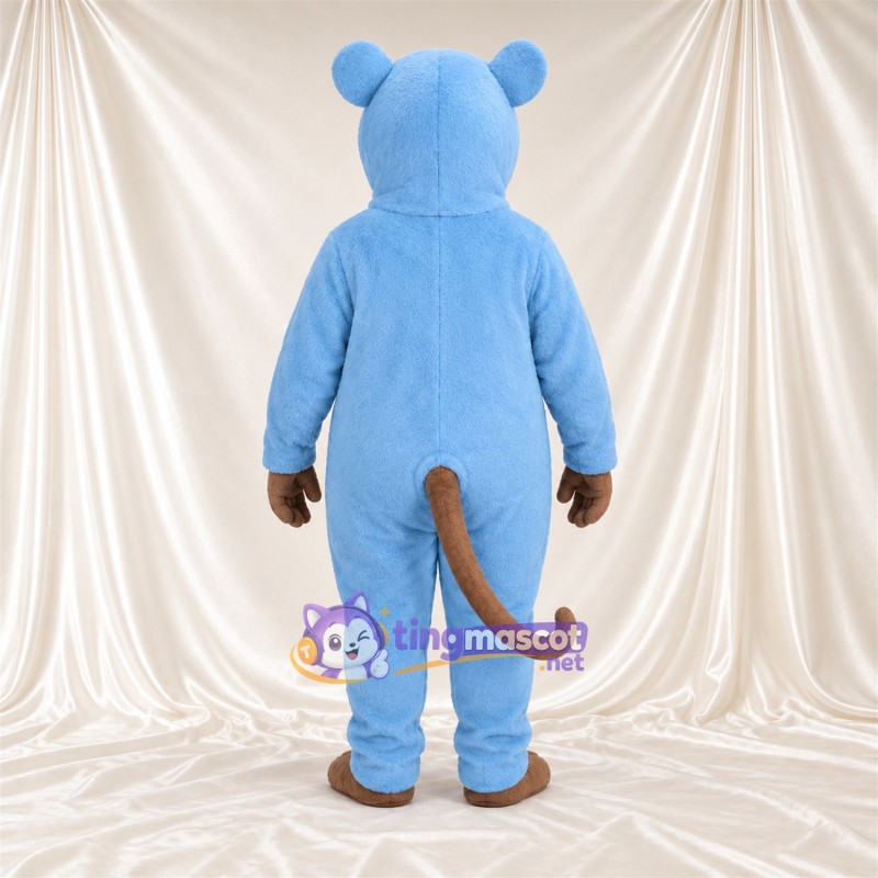 Blue Mouse Mascot Costume - Brown Tail and Brown Hands Blue Mouse Mascot Costume - Brown Tail and Brown Hands