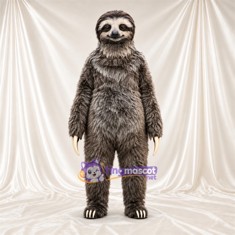 Gray Sloth Mascot Costume Gray Sloth Mascot Costume