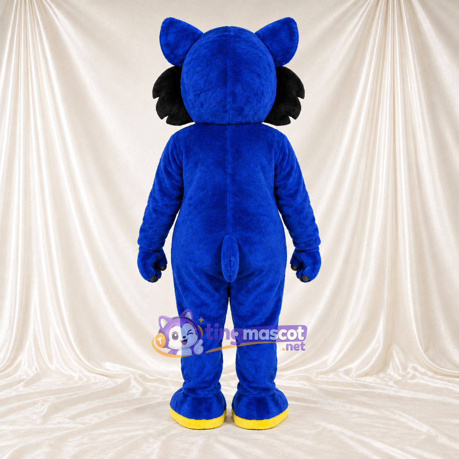 Blue Raccoon Mascot Costume - Yellow Belly Blue Raccoon Mascot Costume - Yellow Belly