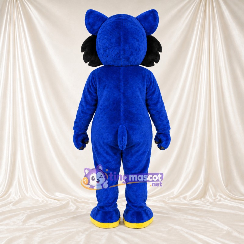 Blue Raccoon Mascot Costume - Yellow Belly Blue Raccoon Mascot Costume - Yellow Belly
