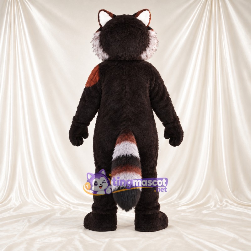 Black Raccoon Mascot Costume - Gray Belly and Striped Tail Black Raccoon Mascot Costume - Gray Belly and Striped Tail