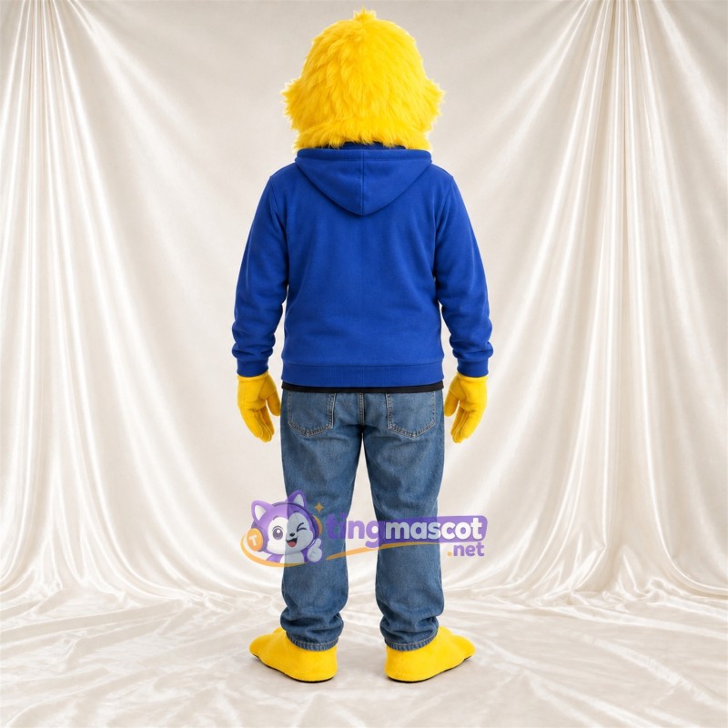 Costume de mascotte Canard – jaune – Sweat à capuche (bleu) Costume de mascotte Canard – jaune – Sweat à capuche (bleu)