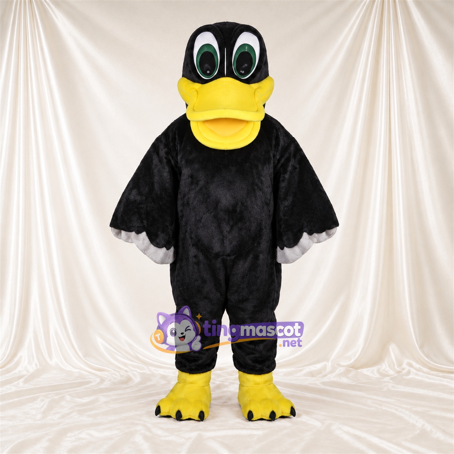 Black Duck Mascot Costume Black Duck Mascot Costume
