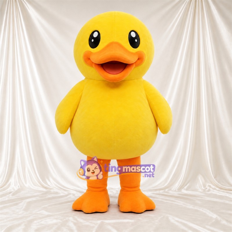 Costume de mascotte Canard – jaune – Ventre rond; Pieds (orange) Costume de mascotte Canard – jaune – Ventre rond; Pieds (orange)