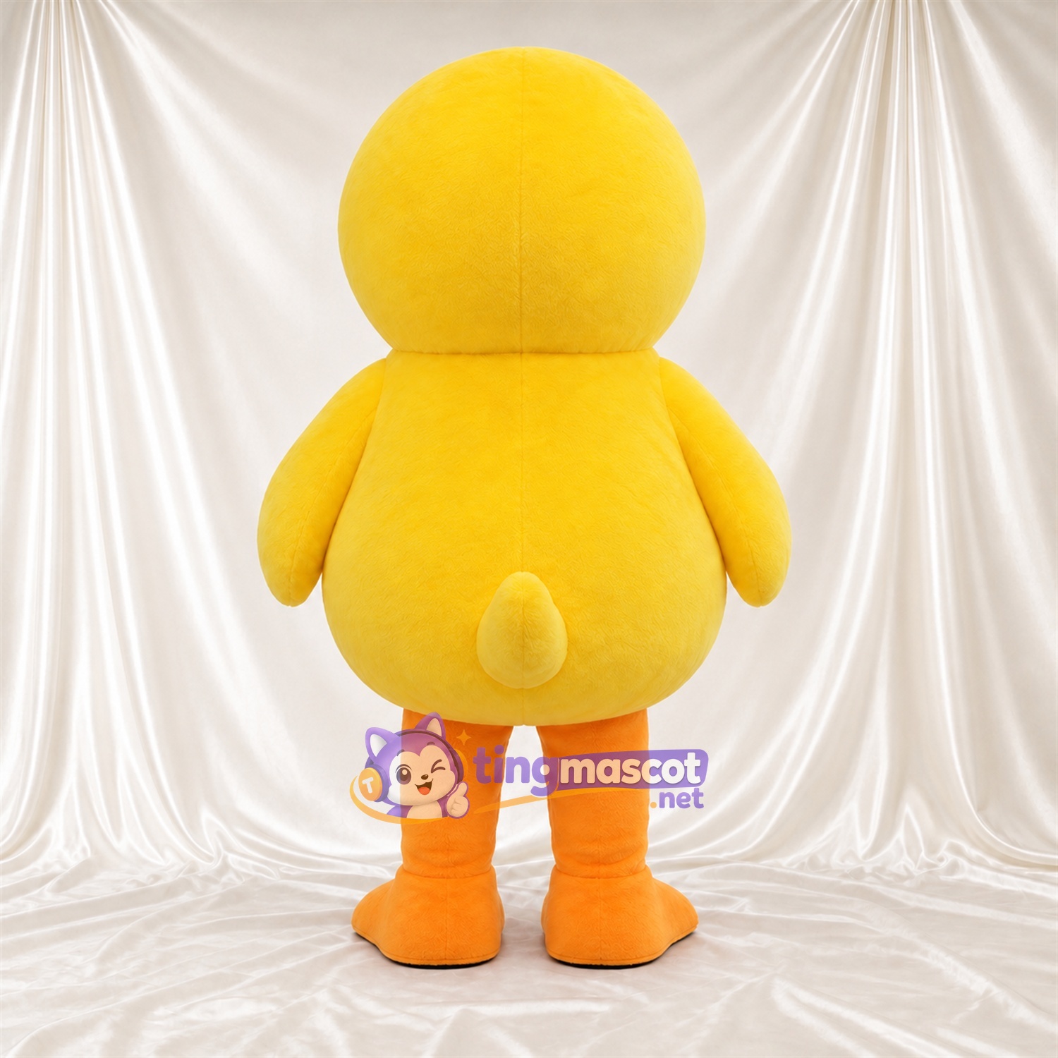 Costume de mascotte Canard – jaune – Ventre rond; Pieds (orange) Costume de mascotte Canard – jaune – Ventre rond; Pieds (orange)