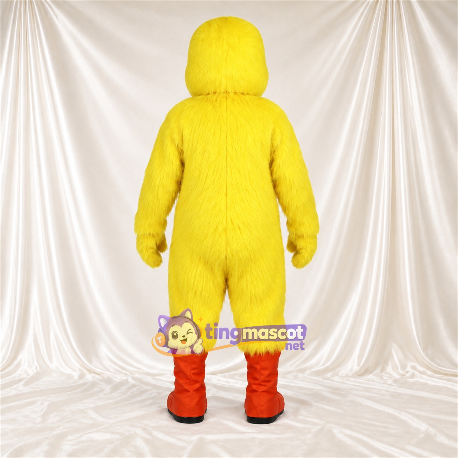 Costume de mascotte Canard – jaune – Jambes (orange); Fourrure hirsute Costume de mascotte Canard – jaune – Jambes (orange); Fourrure hirsute