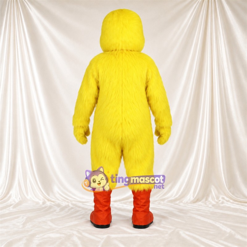 Costume de mascotte Canard – jaune – Jambes (orange); Fourrure hirsute Costume de mascotte Canard – jaune – Jambes (orange); Fourrure hirsute