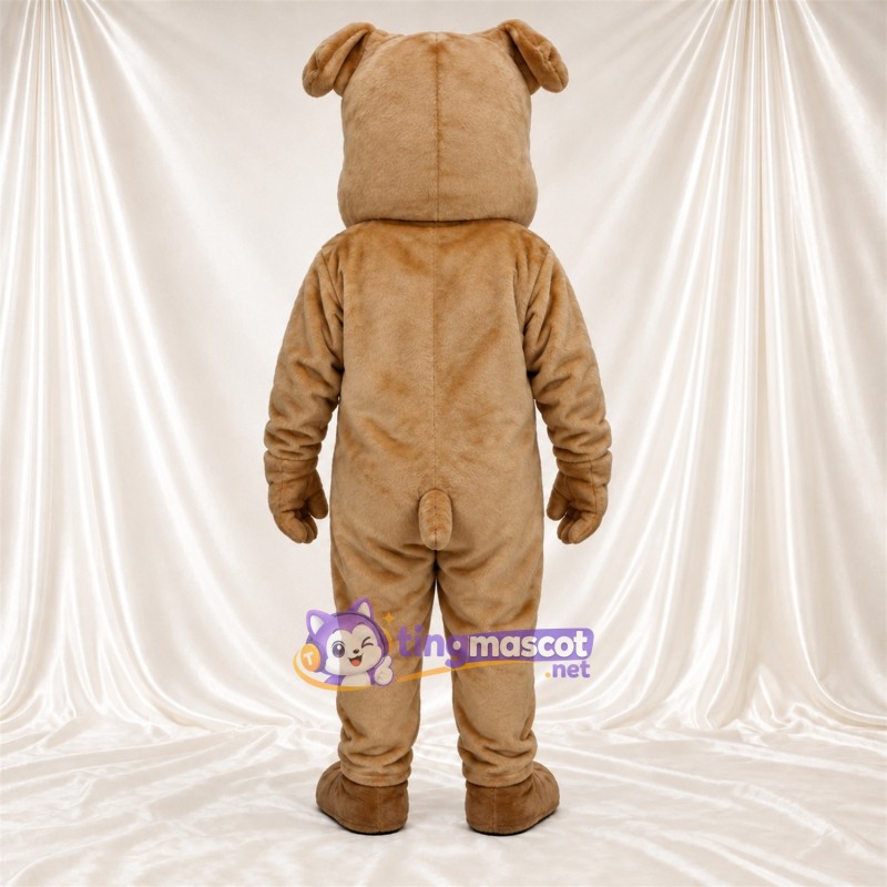 Costume de mascotte Bouledogue – brun clair – Visage; Sourcils inclinés Costume de mascotte Bouledogue – brun clair – Visage; Sourcils inclinés