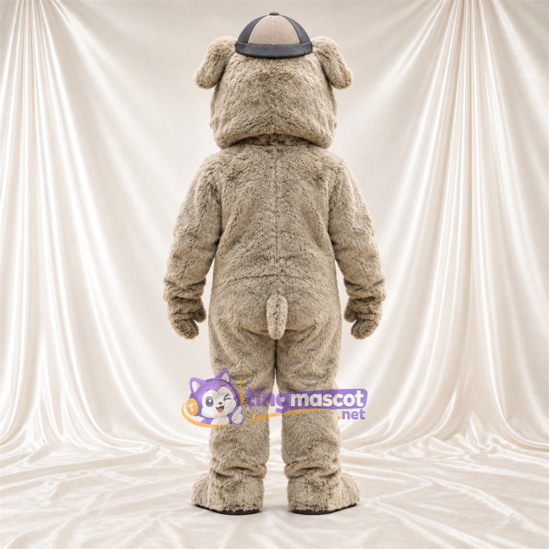 Maskottchenkostüm Bulldogge – grau – Zottelfell Maskottchenkostüm Bulldogge – grau – Zottelfell