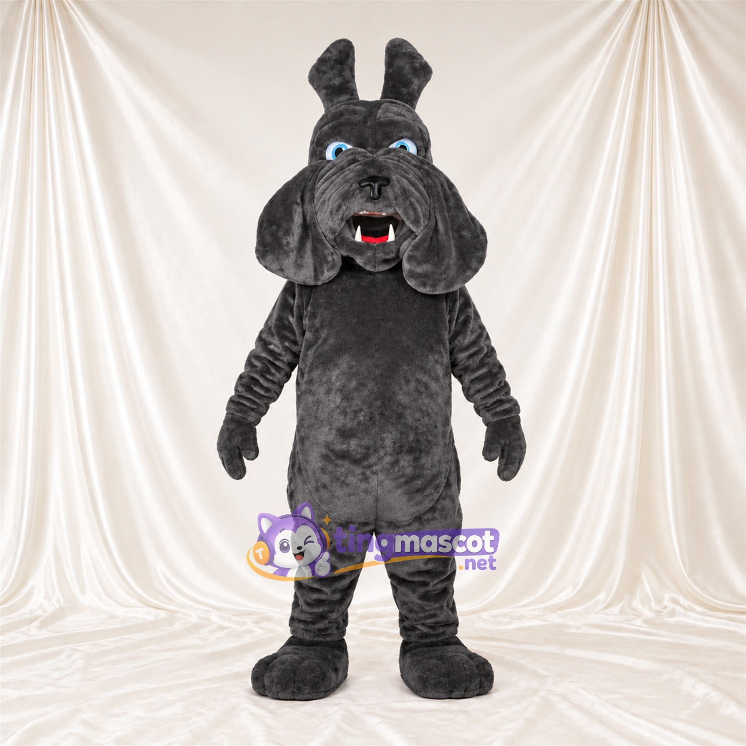 Costume de mascotte Chien – gris – Longues oreilles Costume de mascotte Chien – gris – Longues oreilles