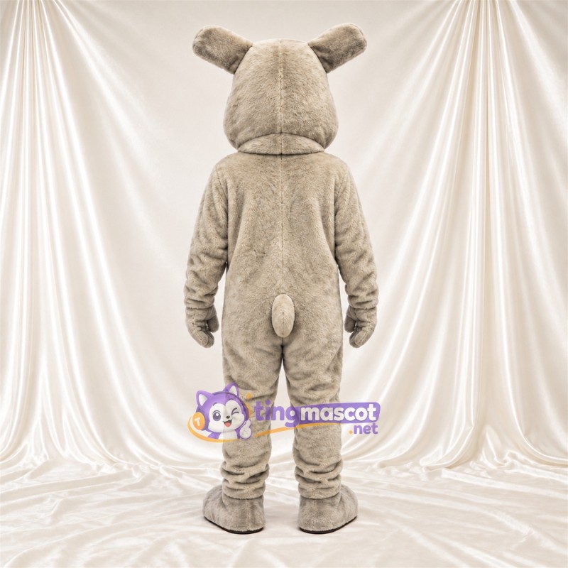 Beige Bulldog Mascot Costume Beige Bulldog Mascot Costume