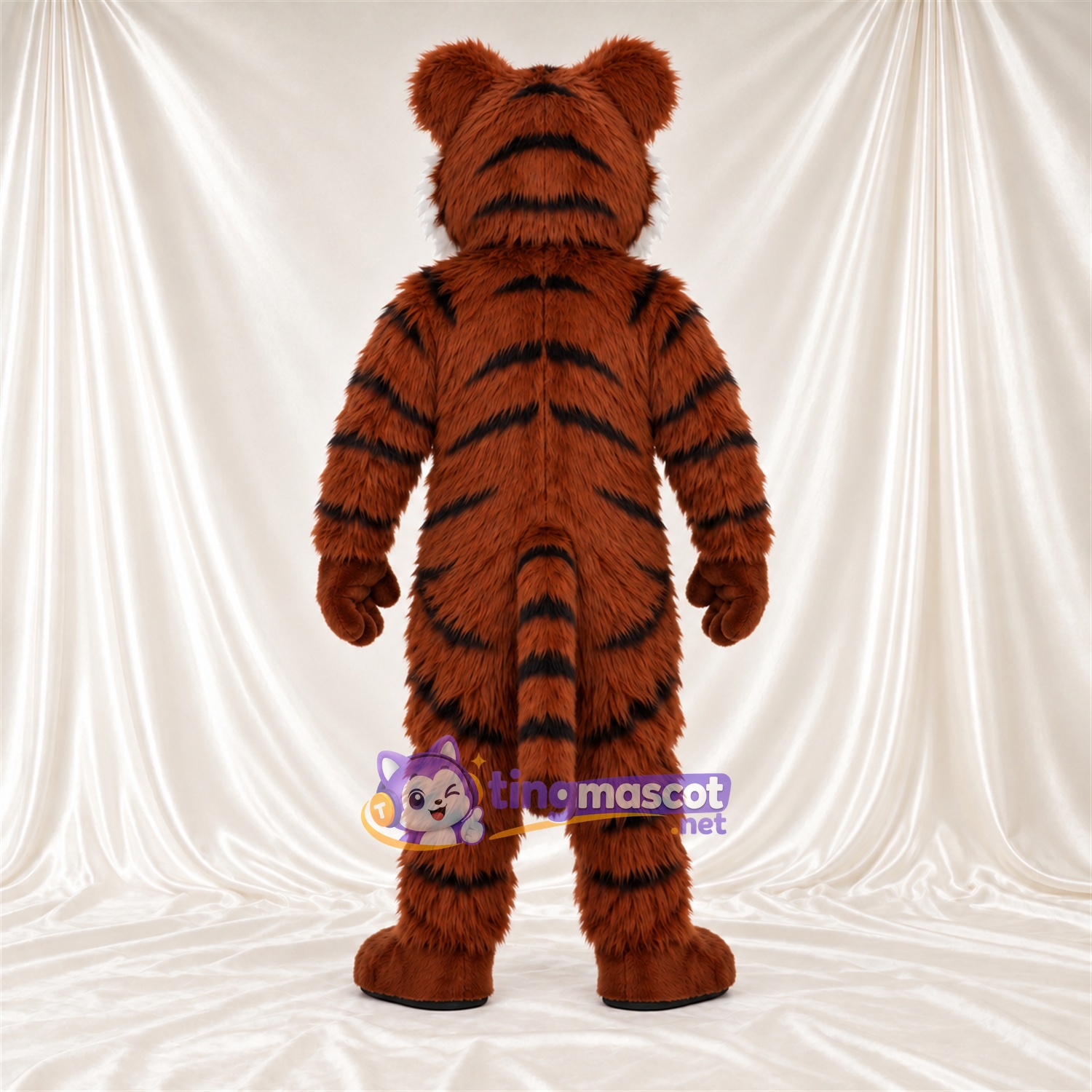 Costume de mascotte Tigre – marron – Ventre (blanc) Costume de mascotte Tigre – marron – Ventre (blanc)