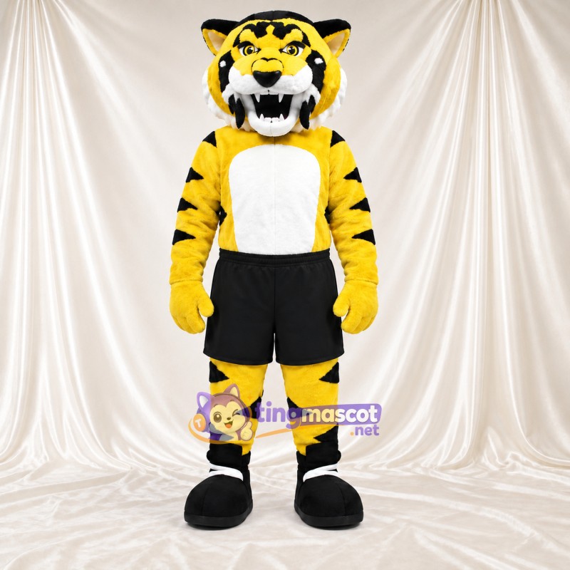 Costume de mascotte Tigre – jaune – Short (noir)