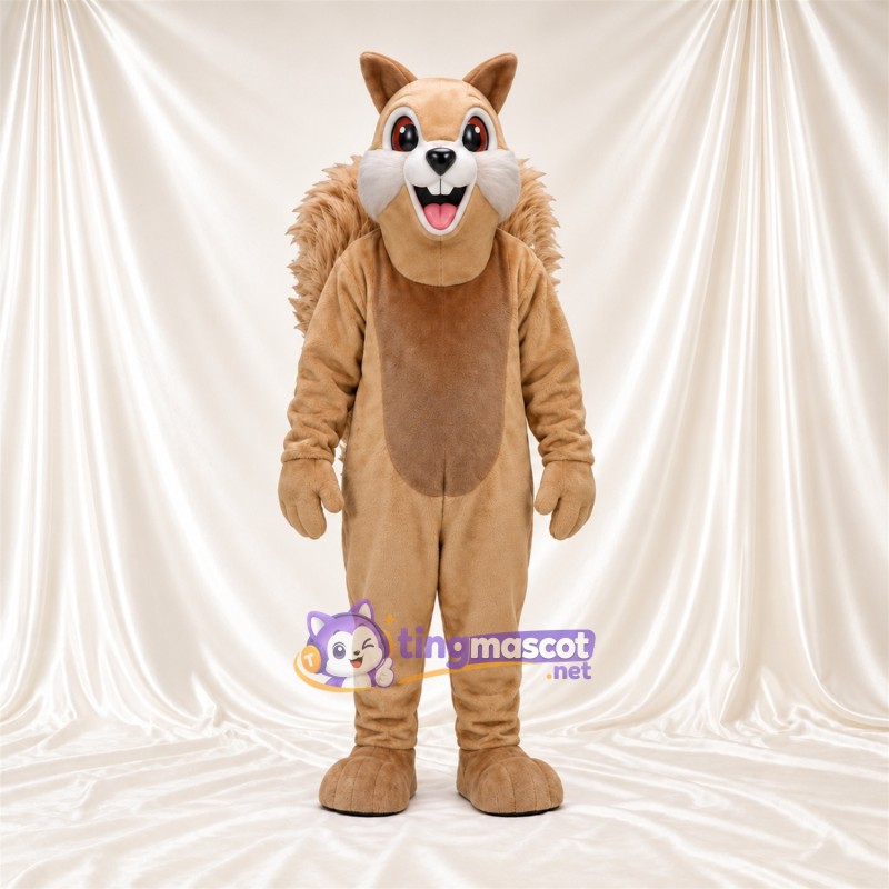 Costume de mascotte Écureuil – brun clair Costume de mascotte Écureuil – brun clair
