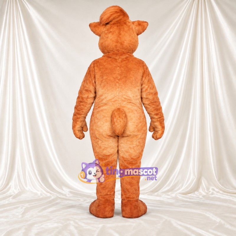 Maskottchenkostüm Hund – orange – Haarschopf; Bauch (creme) Maskottchenkostüm Hund – orange – Haarschopf; Bauch (creme)