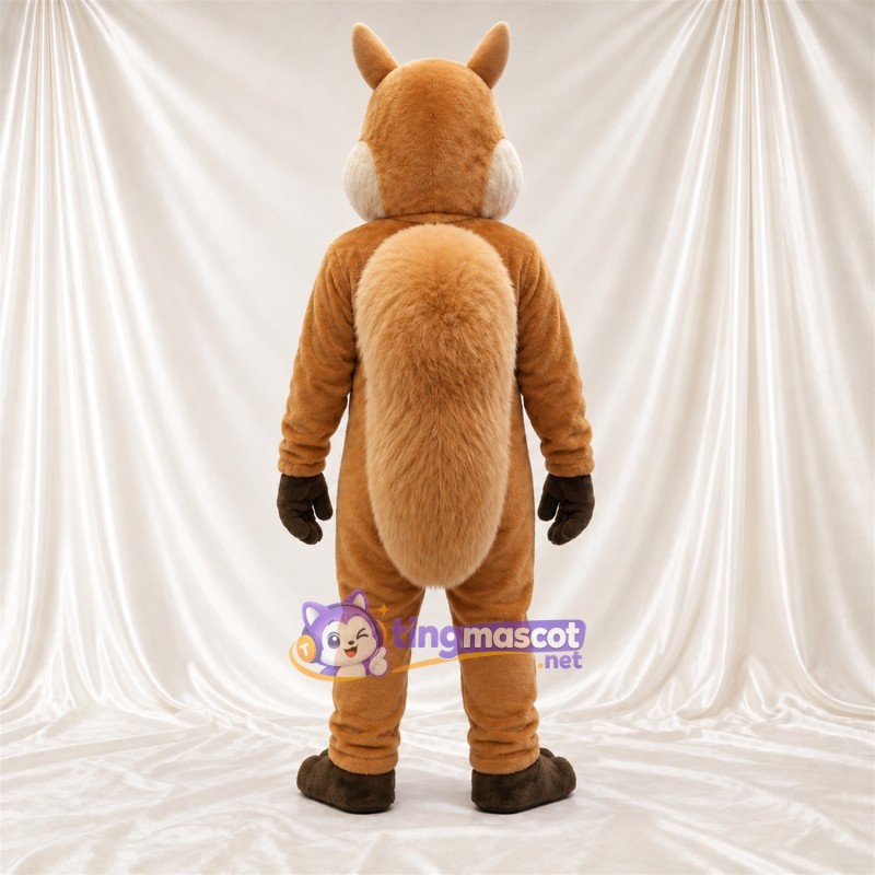 Maskottchenkostüm Eichhörnchen – braun – Bauch (creme); Buschiger Schwanz Maskottchenkostüm Eichhörnchen – braun – Bauch (creme); Buschiger Schwanz