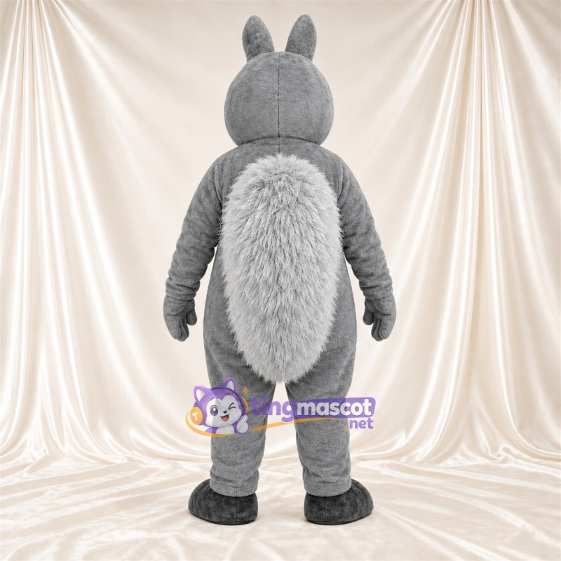 Costume de mascotte Écureuil – gris – Ventre (blanc) Costume de mascotte Écureuil – gris – Ventre (blanc)