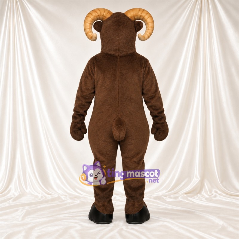 Costume de mascotte Bélier – marron – Sabots (noir) Costume de mascotte Bélier – marron – Sabots (noir)