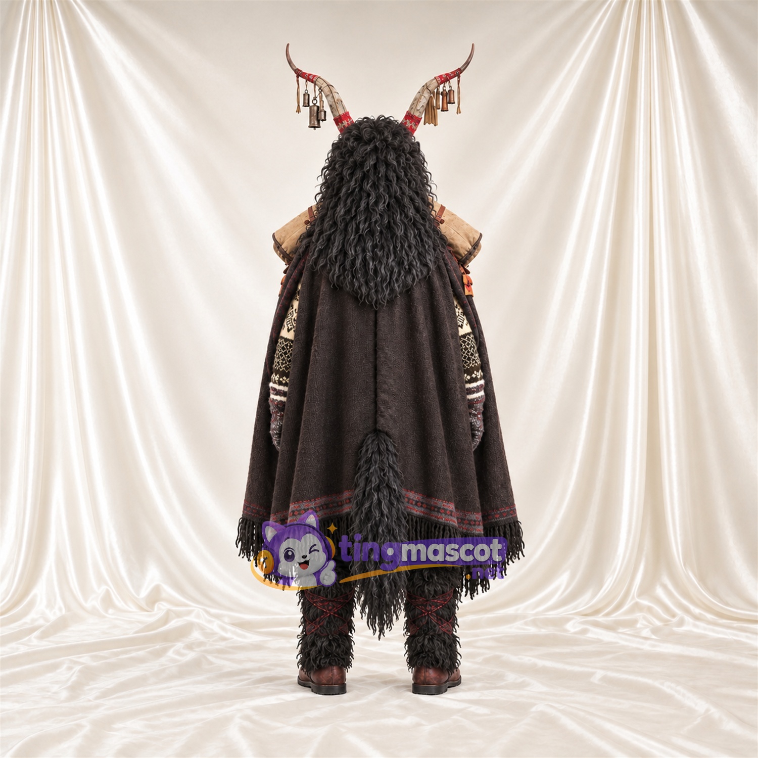 Costume de mascotte Chèvre – noir – Cape Costume de mascotte Chèvre – noir – Cape