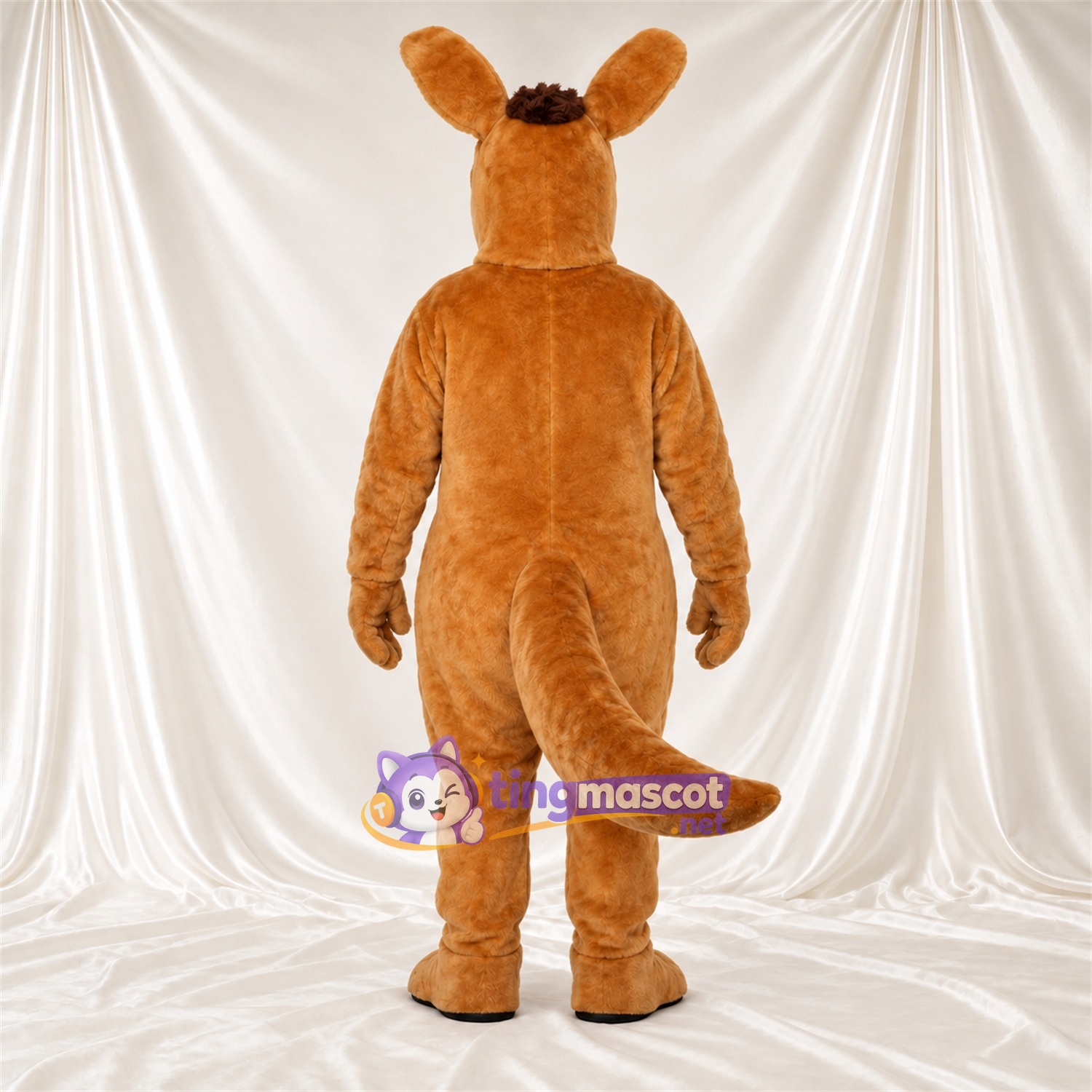 Costume de mascotte Kangourou – marron – Longue queue; Touffe sur la tête Costume de mascotte Kangourou – marron – Longue queue; Touffe sur la tête
